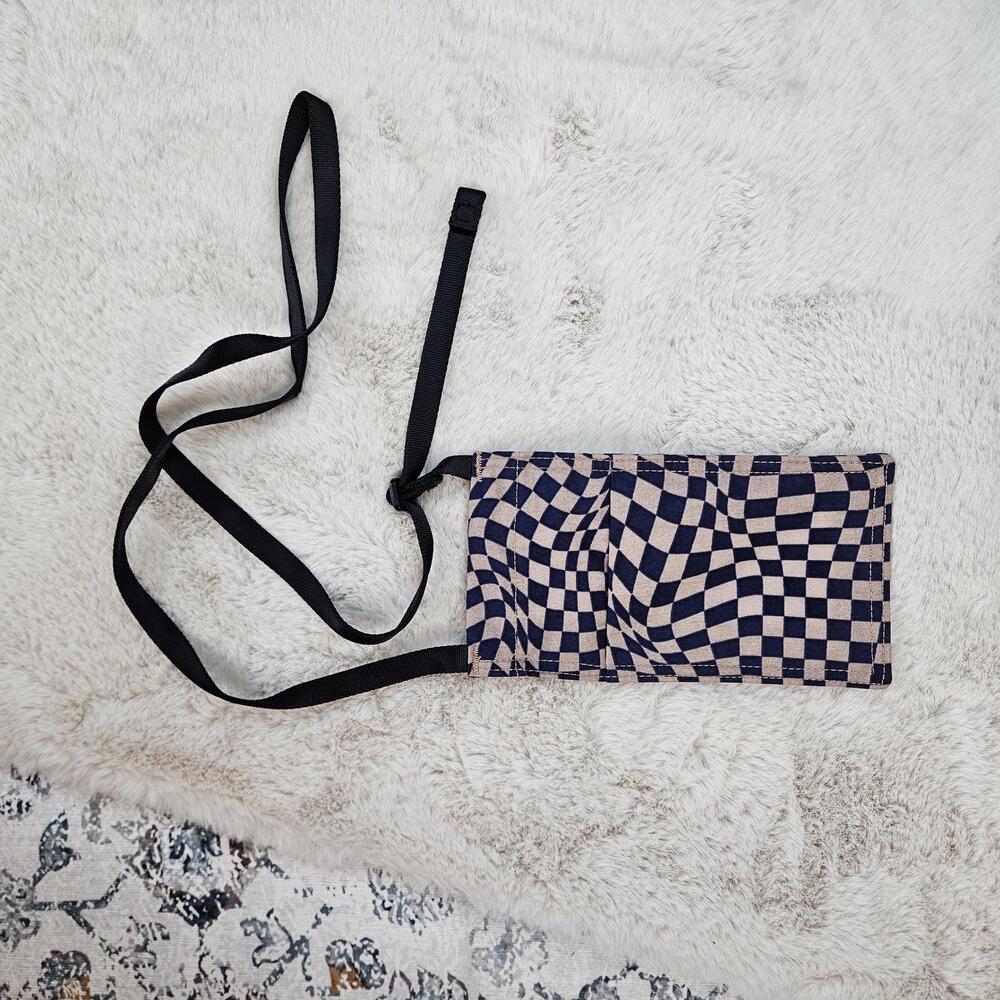 Baggu Indigo Trippy Checker Phone Sling